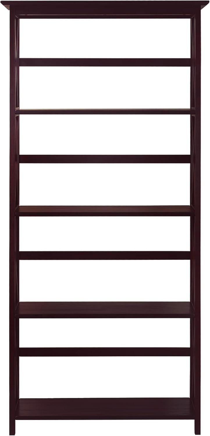 Casual Home Montego Shelf Bookcase-Color:Espresso,Size:5-Shelf