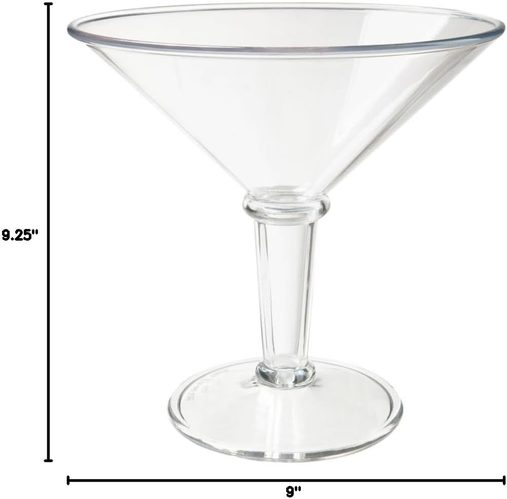 G.E.T. Enterprises SW 48 Ounce SAN Clear Shatterproof Plastic Super Martini Glass