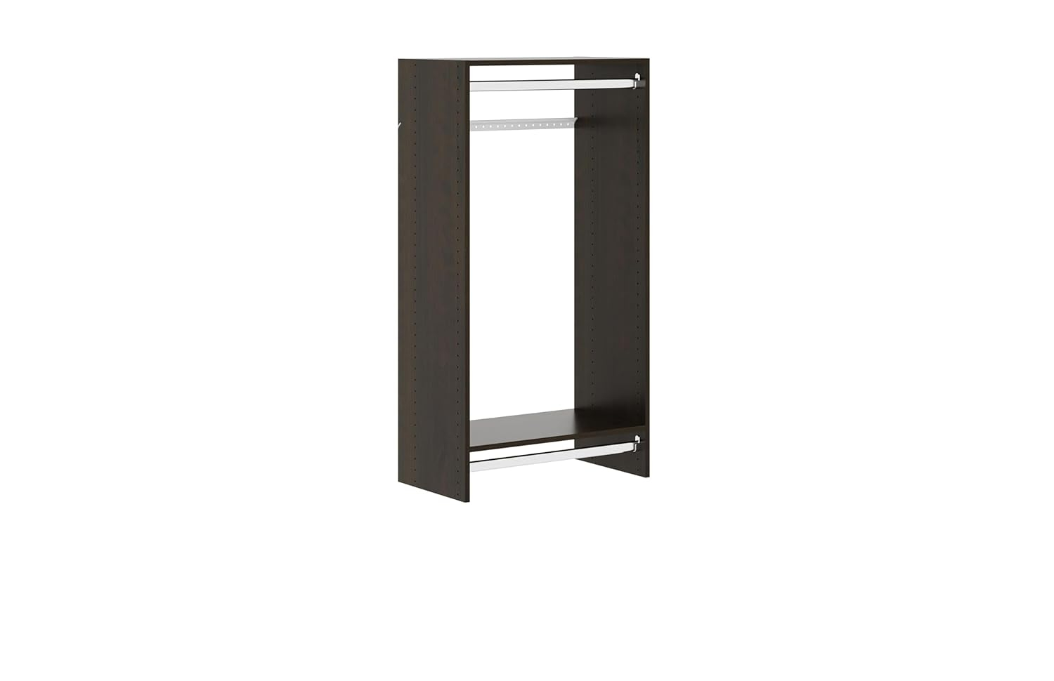 Easy Track 680099 25-1/8" Wide Double Hanging Rod Closet Organizer System - Truffle