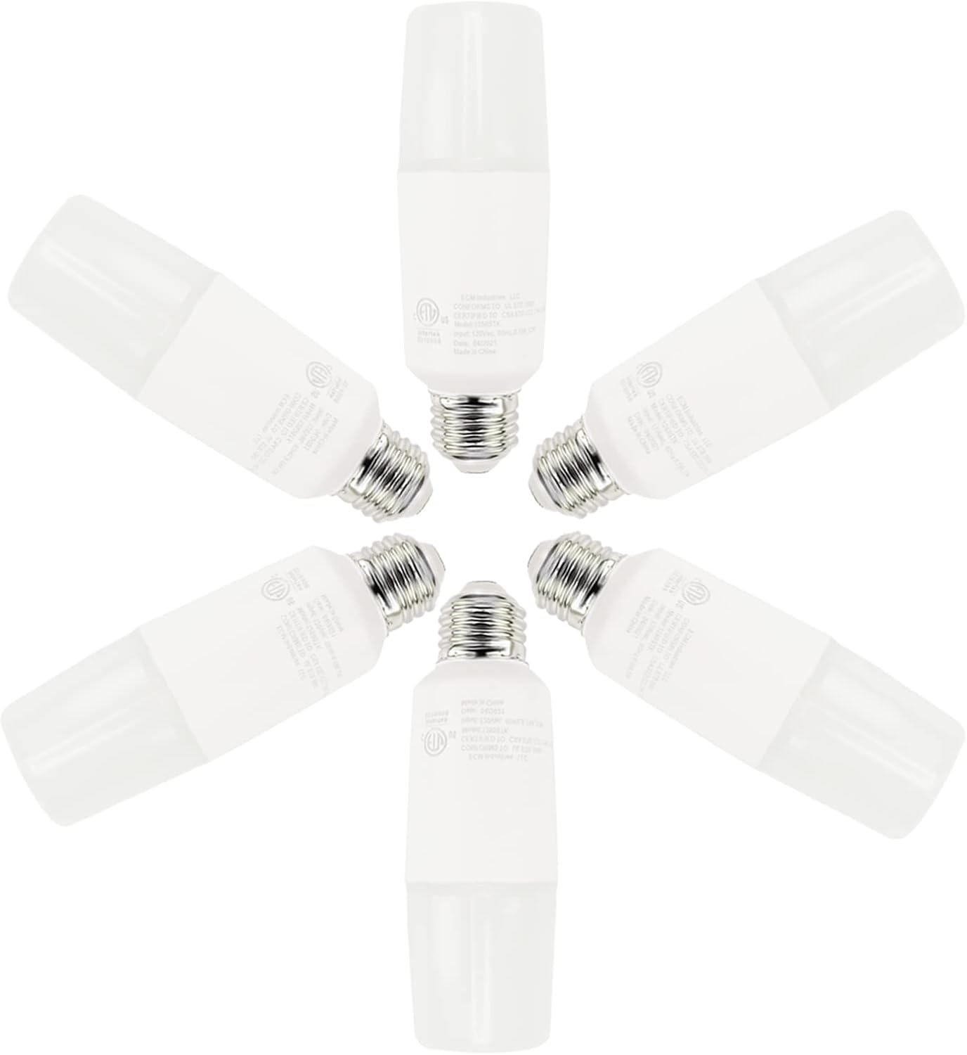 EP 75W Equivalent LED Bulb - 12W 1100 Lumens 5000K Daylight White Non-Dimmable E26 Medium Base - Bright Bulbs for Home, Bedroom, Office Lamp, 6 Pack