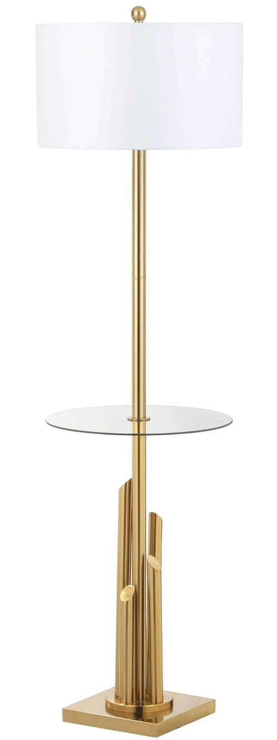 Ambrosio Floor Lamp Side Table - FLL4009 - Brass - Safavieh