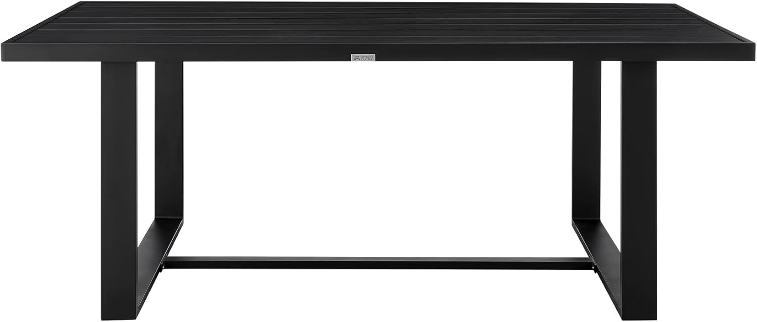 Felicia Outdoor Patio 7-Piece Dining Table Set in Aluminum with Grey Rope and Cushions