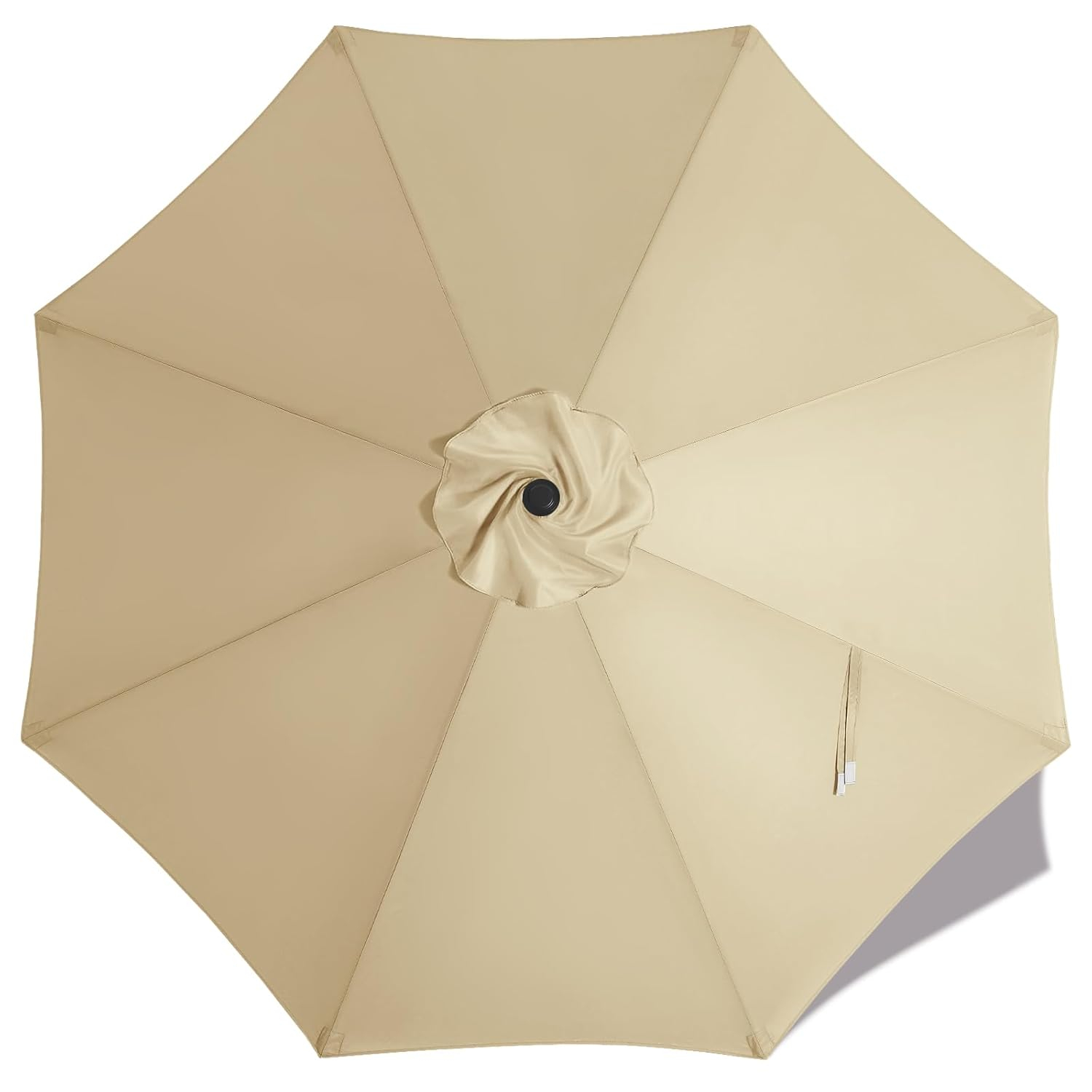 MASTERCANOPY Patio Umbrella 9 ft Replacement Canopy for 8 Ribs-Beige Canopy Only