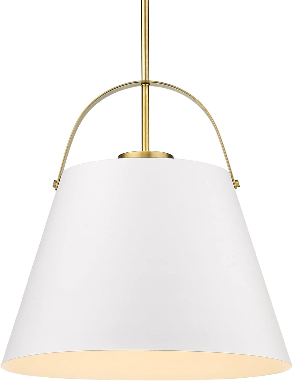 Z-Lite Z-Studio 1 - Light Pendant in  Matte White/Heritage Brass