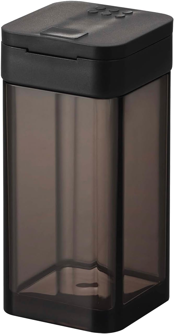 Yamazaki Home Spice Jar, Black, Plastic, No Assembly