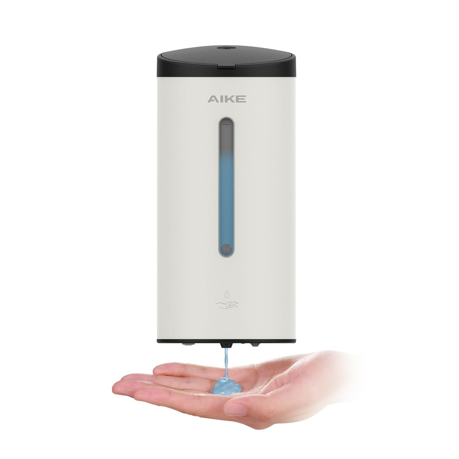 AIKE Wall-Mount Automatic Liquid Soap Dispenser 27oz Large Capacity Brushed Stainless Steel Finish Model AK1205