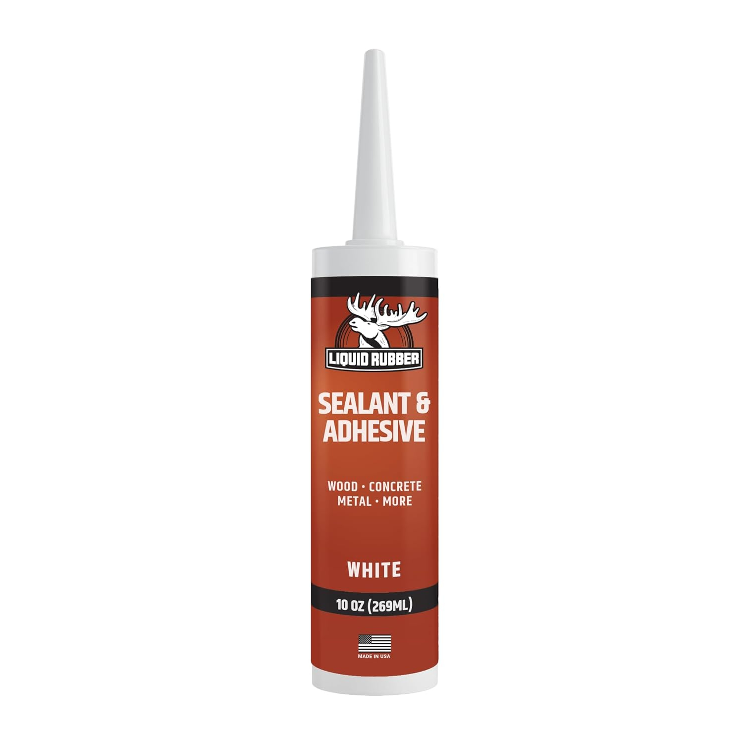 10.2 oz. White, Caulk - Hybrid Adhesive and Protective Sealant, Synthetic Rubber (1-Pack)