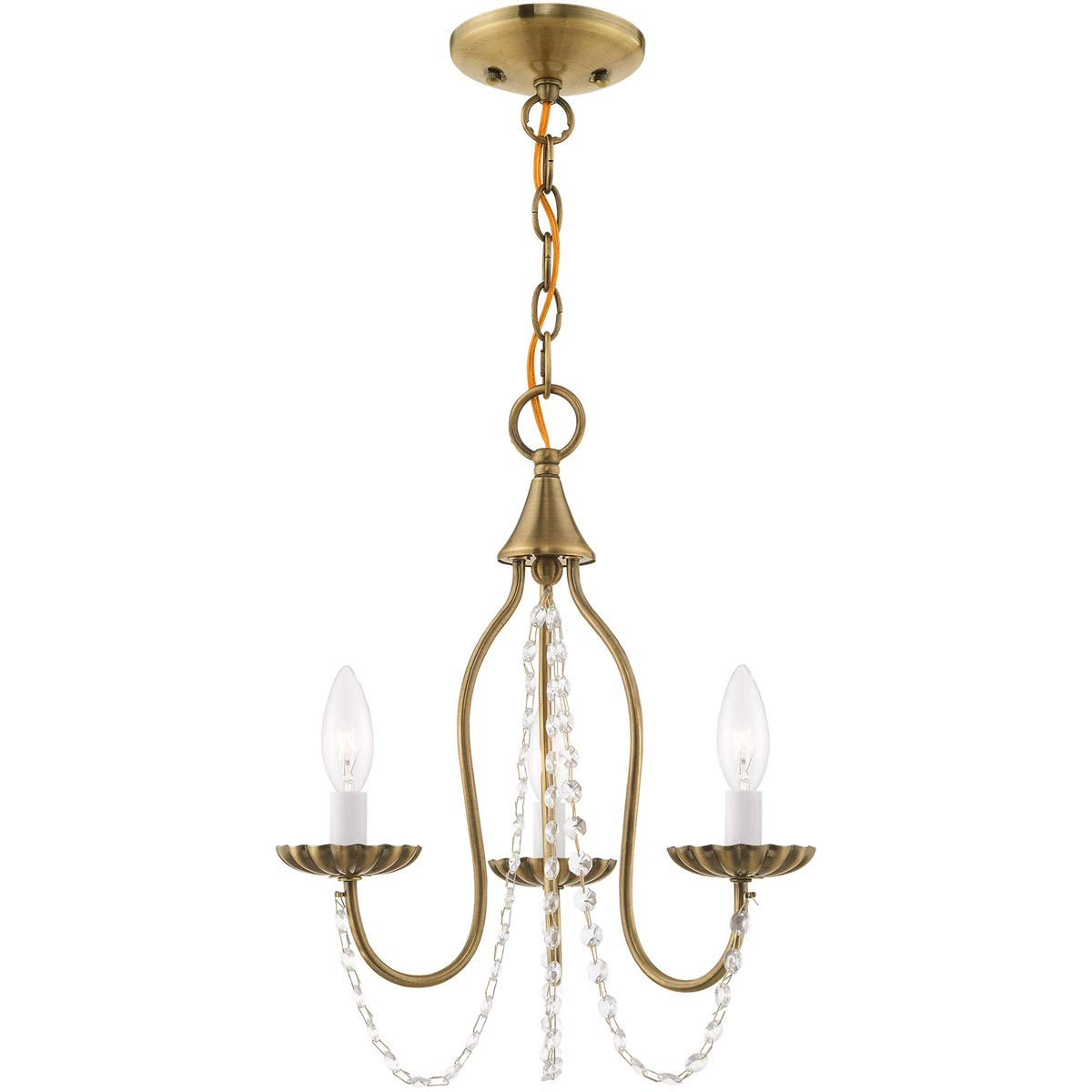 Livex Lighting Alessia 3 - Light Chandelier in  Antique Brass