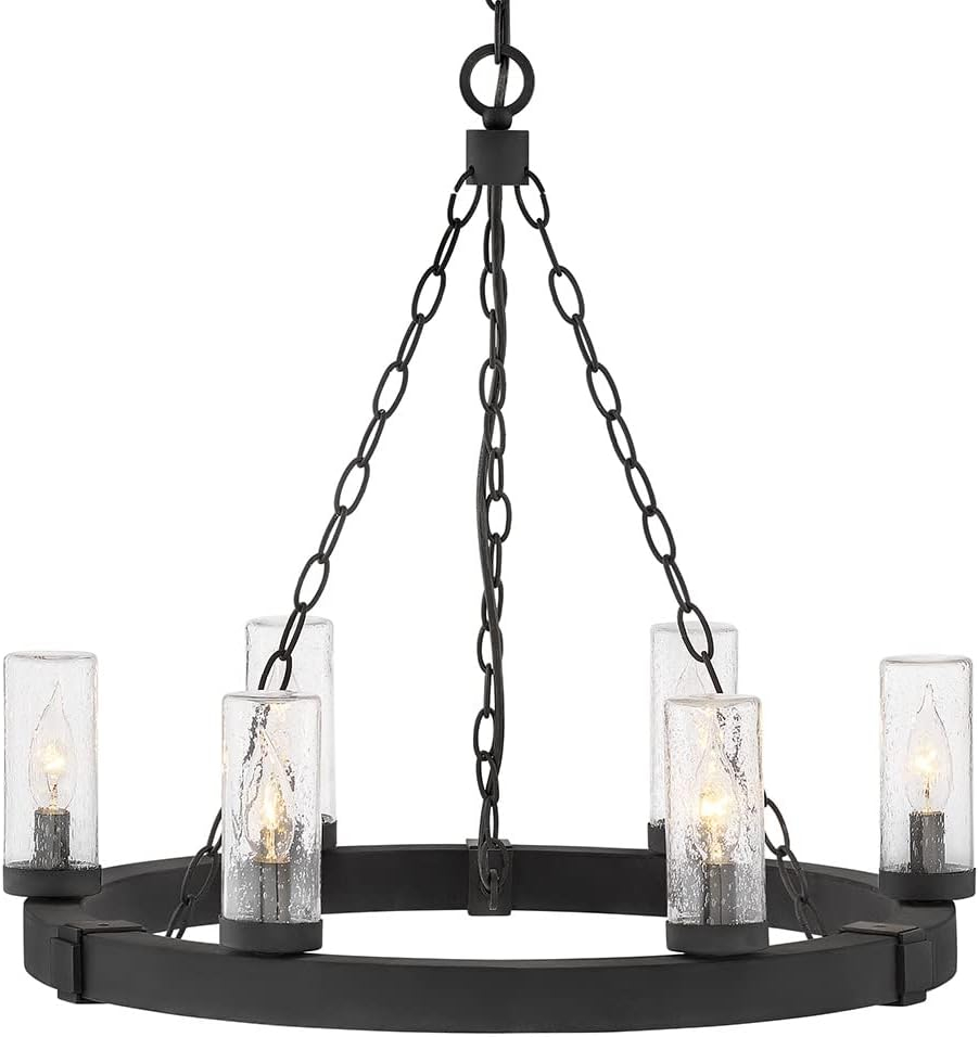 Hinkley Lighting - Sawyer - 30W 6 LED Outdoor Medium Hanging Lantern In Rustic