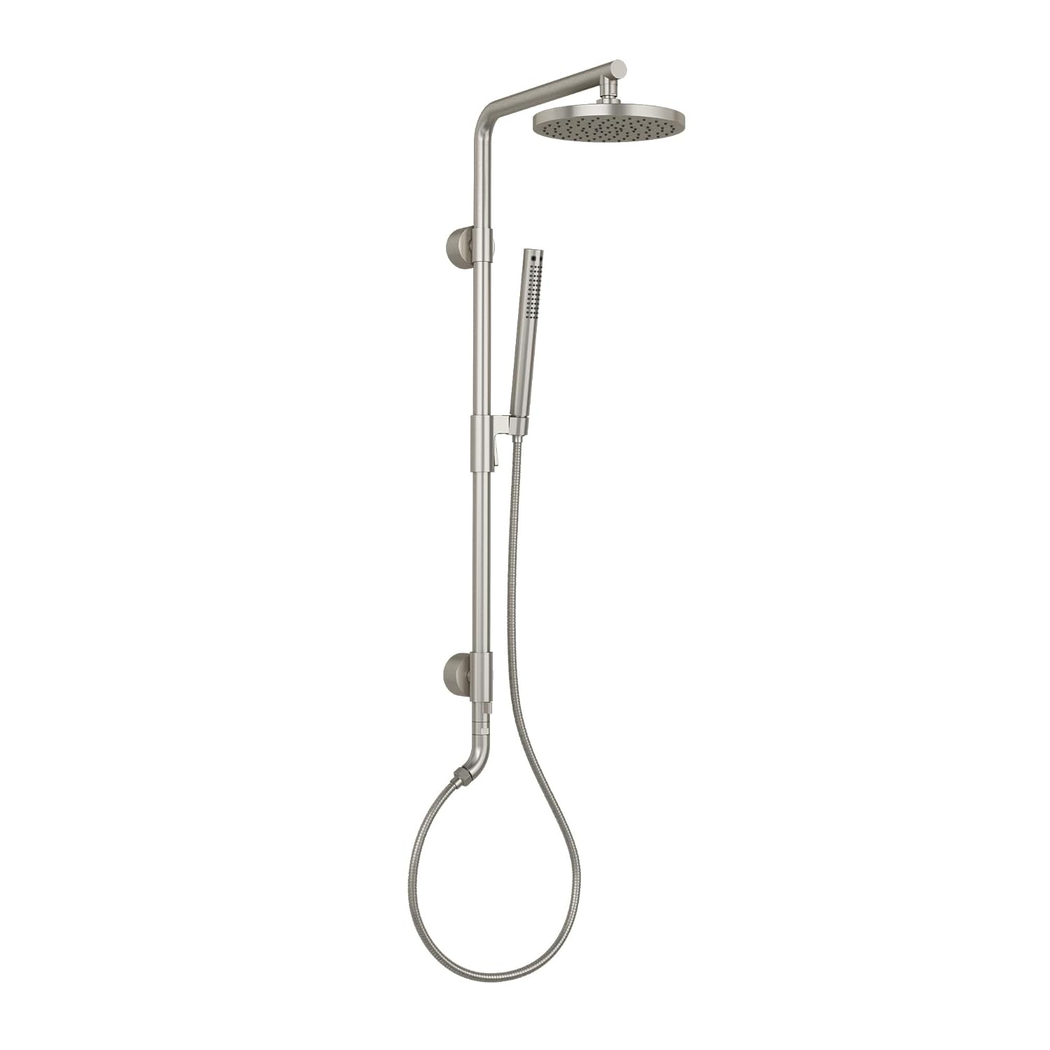 Brushed Nickel Dual Rain and Handheld Shower System