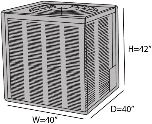 Covermates Air Conditioner Cover – Durable Weather-Resistant Protection for Outdoor Units, Ultima 600D Polyester, 40W x 40D x 42H, Ripstop Grey
