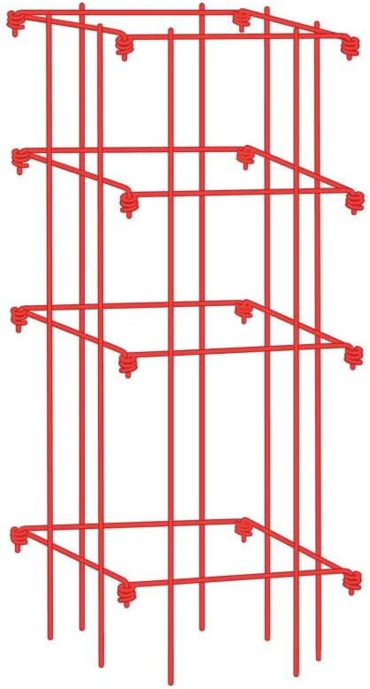 Gardener's Supply Company Single Steel Tomato Cage 32 Inch High - Red