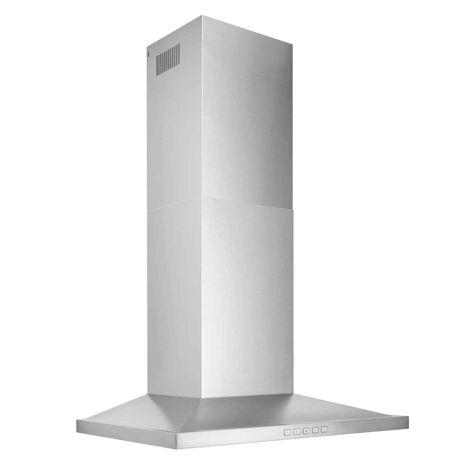 30 in. Convertible Wall Mount Low Profile Pyramidal Chimney Range Hood, 450 Max CFM, Stainless Steel