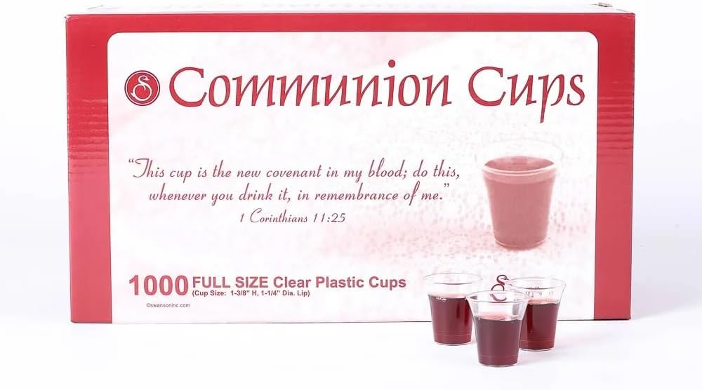 Swanson Communion Disposable Plastic Cups, Clear, 1000 Count