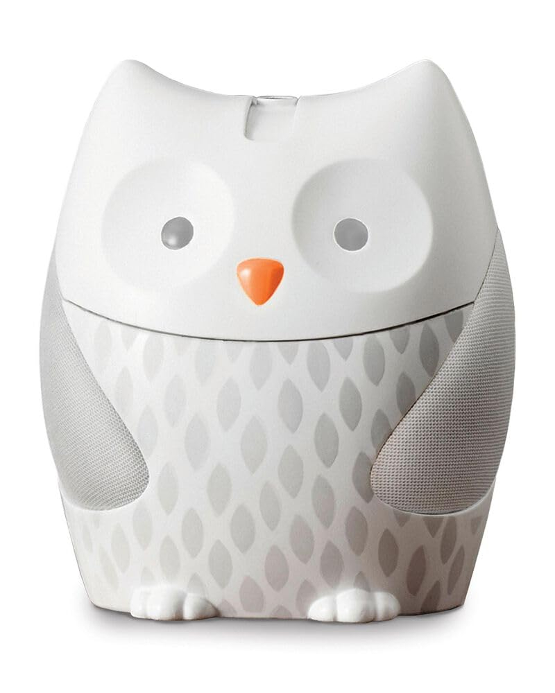 Gray and White Owl Baby Soother with Nightlight