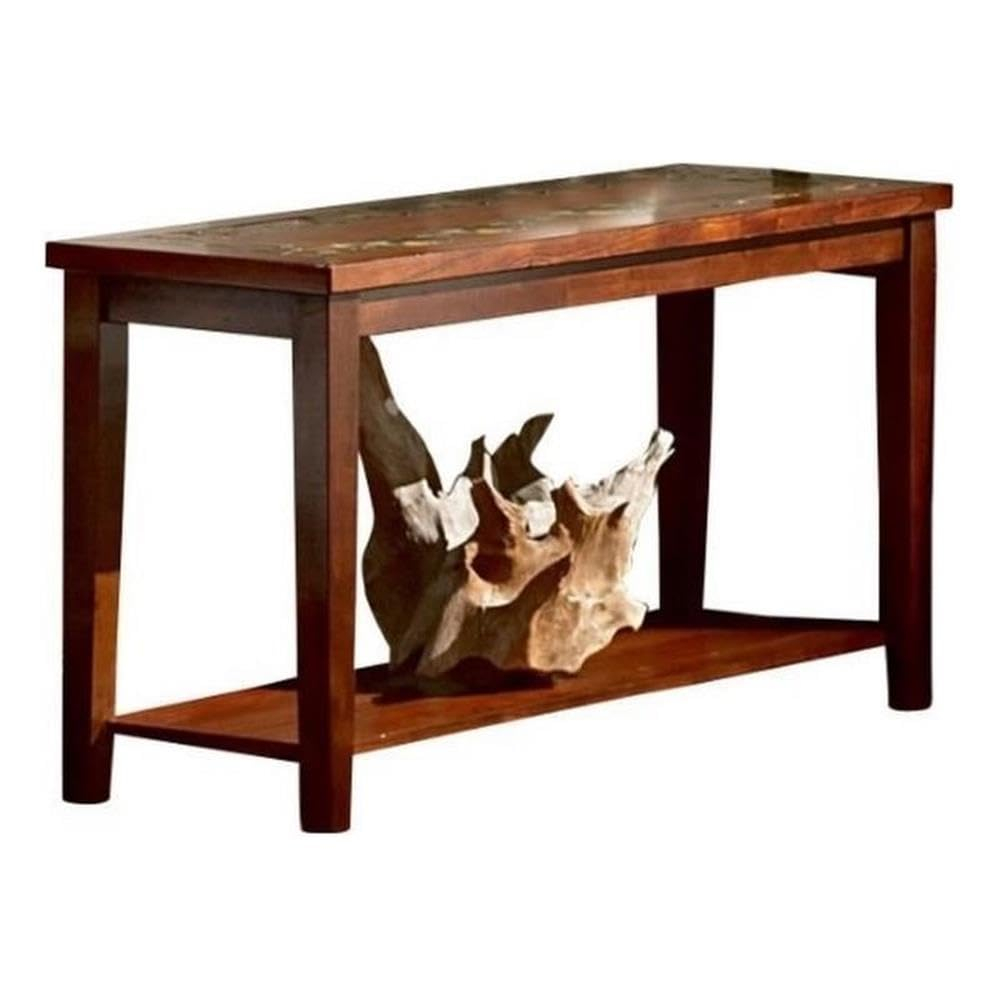 Steve Silver Company Davenport Slate Sofa Table, 56" x 19" x 30", Brown