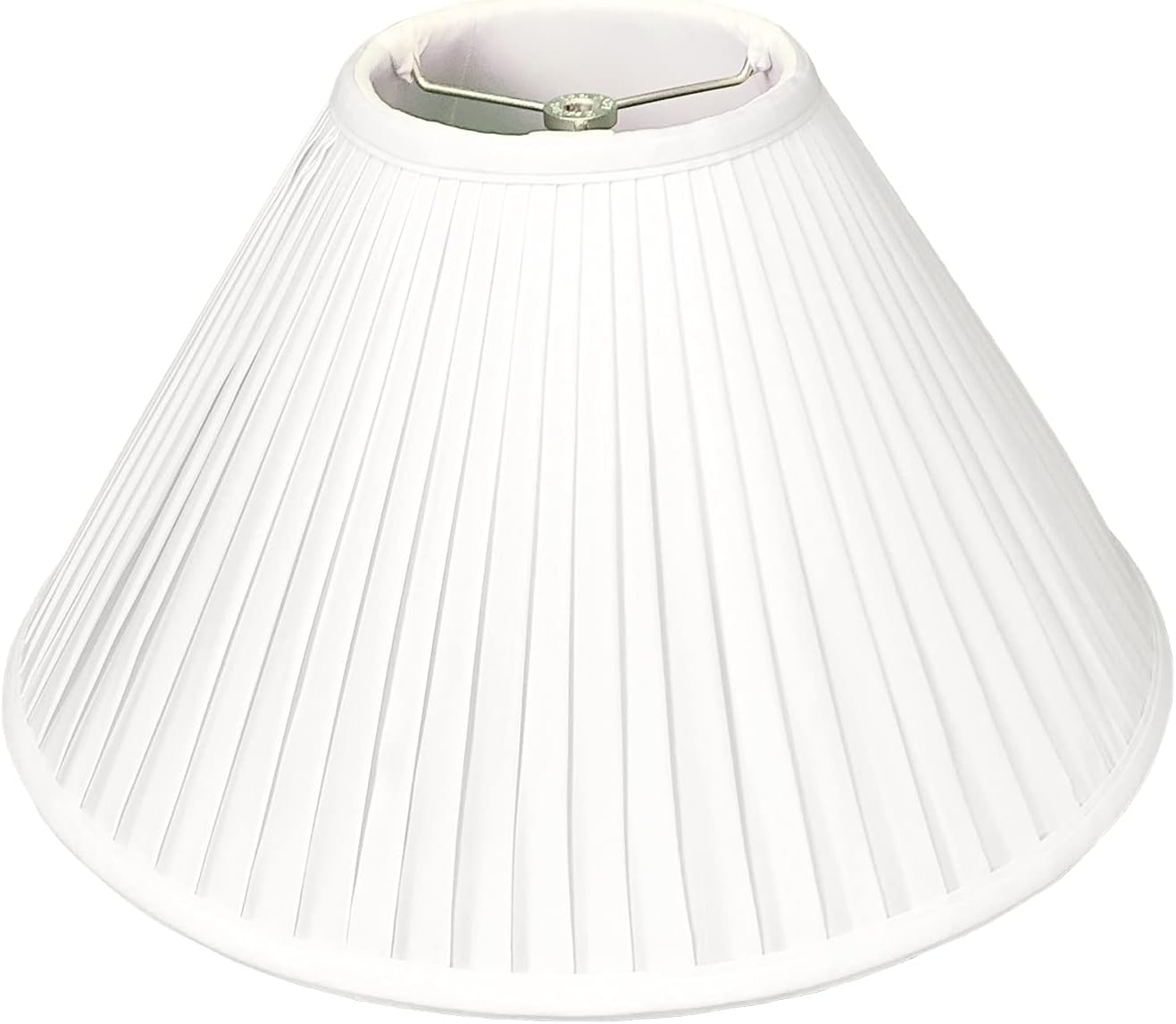 Royal Designs 18" Coolie Empire Side Pleat Lamp Shade White