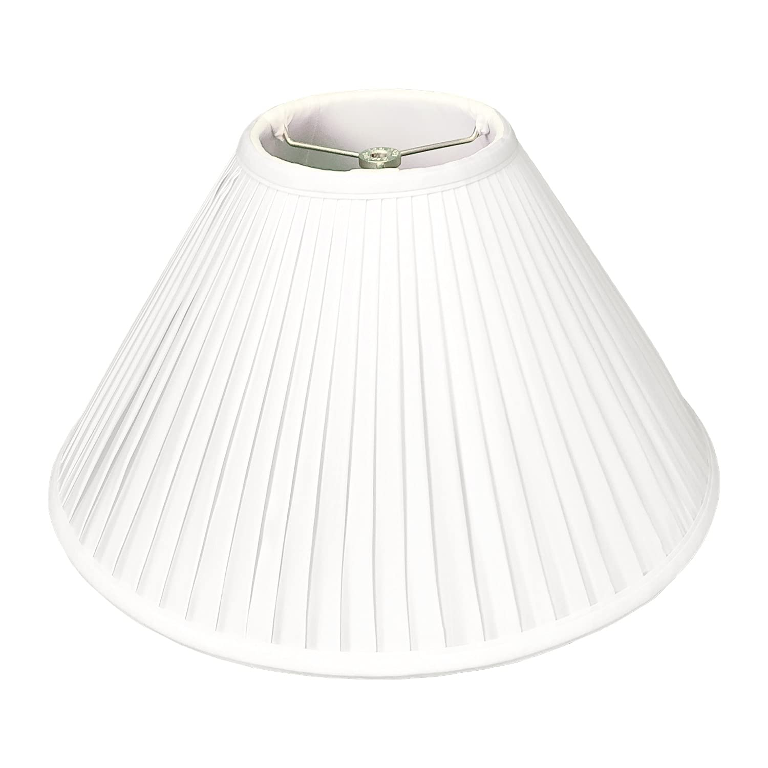 Royal Designs 18" Coolie Empire Side Pleat Lamp Shade White