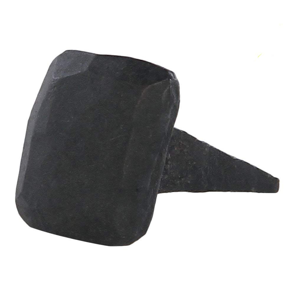 Set of 6 Black Iron Decorative Clavos with Rectangular Flat Head