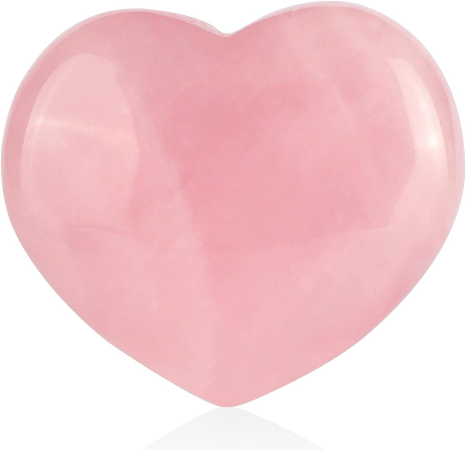 9Dzine Rose Quartz Crystal Heart for Home Decor Items 40-60 Gm | Crystal Heart Stone for Healing Meditation | Heart for Friendship Couple Gifts for Women
