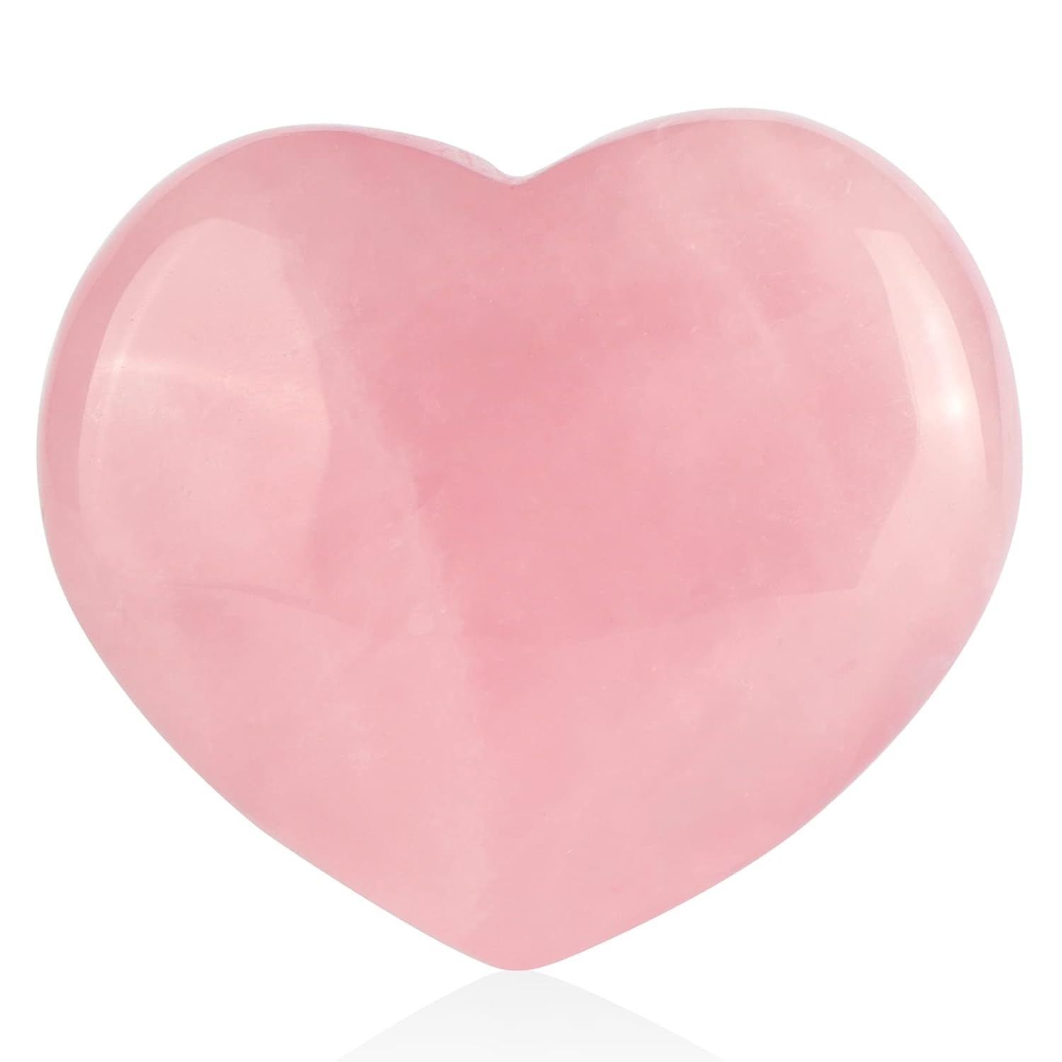 9Dzine Rose Quartz Crystal Heart for Home Decor Items 40-60 Gm | Crystal Heart Stone for Healing Meditation | Heart for Friendship Couple Gifts for Women