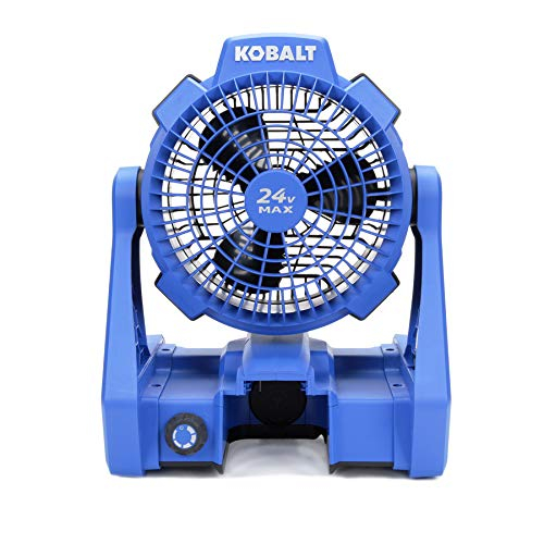Kobalt 7-in 24 -Volt 5 -Speed High Velocity Indoor/Outdoor Blue Personal Fan