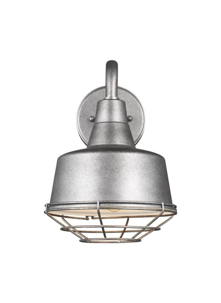Barn Light Weathered Pewter Silver Cage Accessory for Small Outdoor Wall Mount Barn Light Lantern Sconce - Cage Only