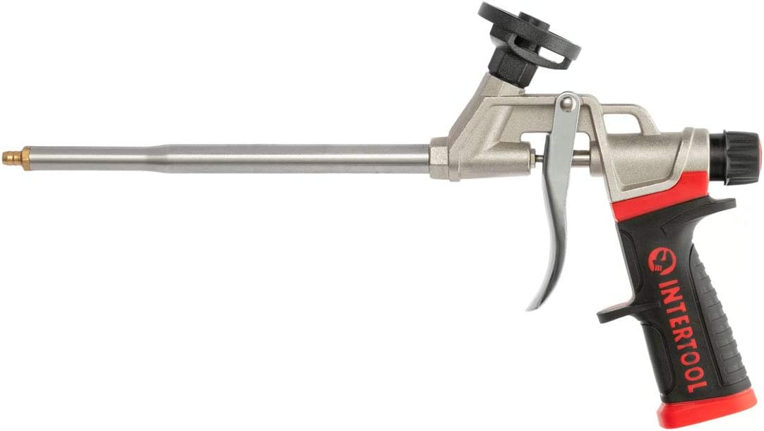 INTERTOOL Spray Foam Gun, Professional Expanding Insulation, Sealant Applicator, Lightweight Plastic Body, Advanced Flow Control Knob for Accurate Control PT08-0608