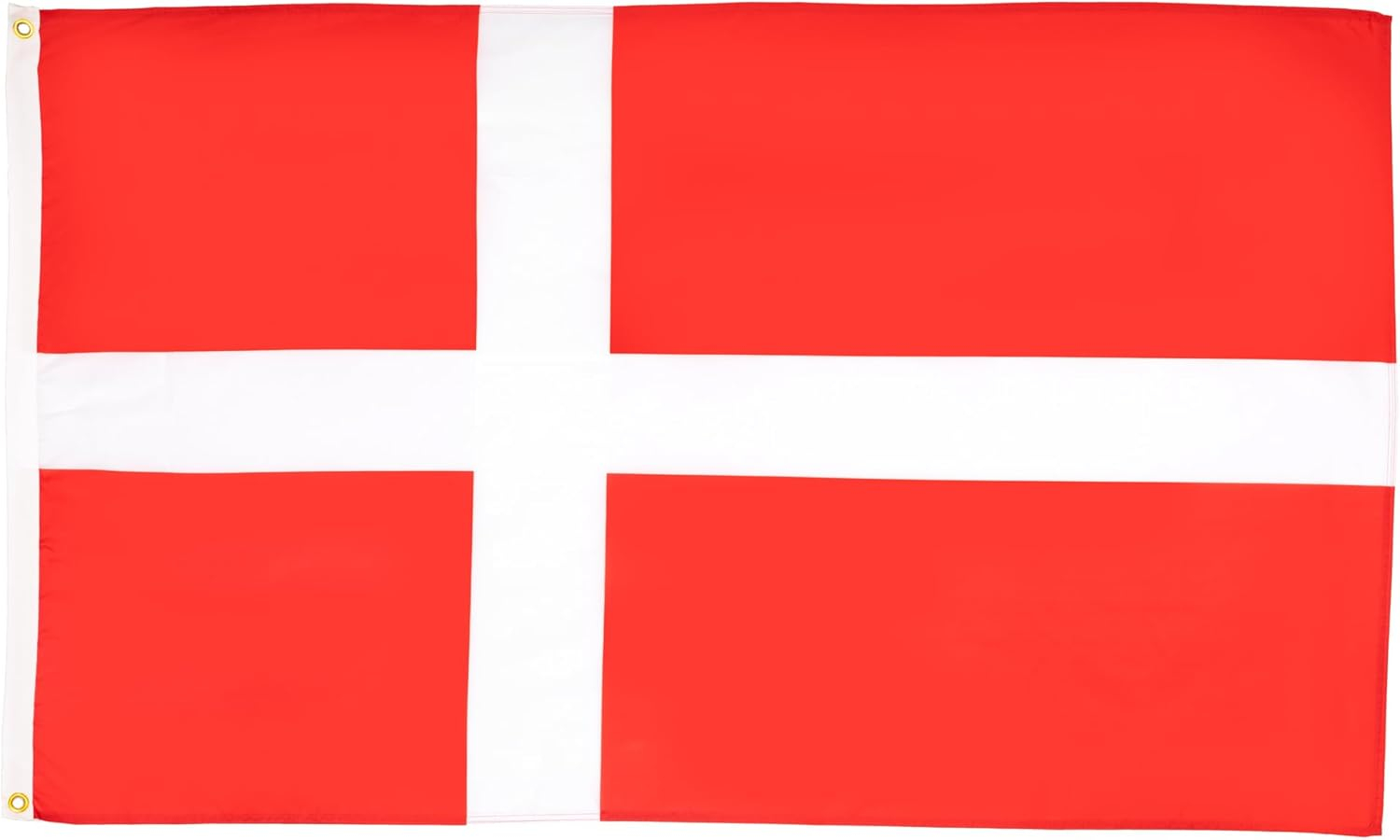 Denmark Flag 2' x 3' Red and White Polyester with Metal Grommets