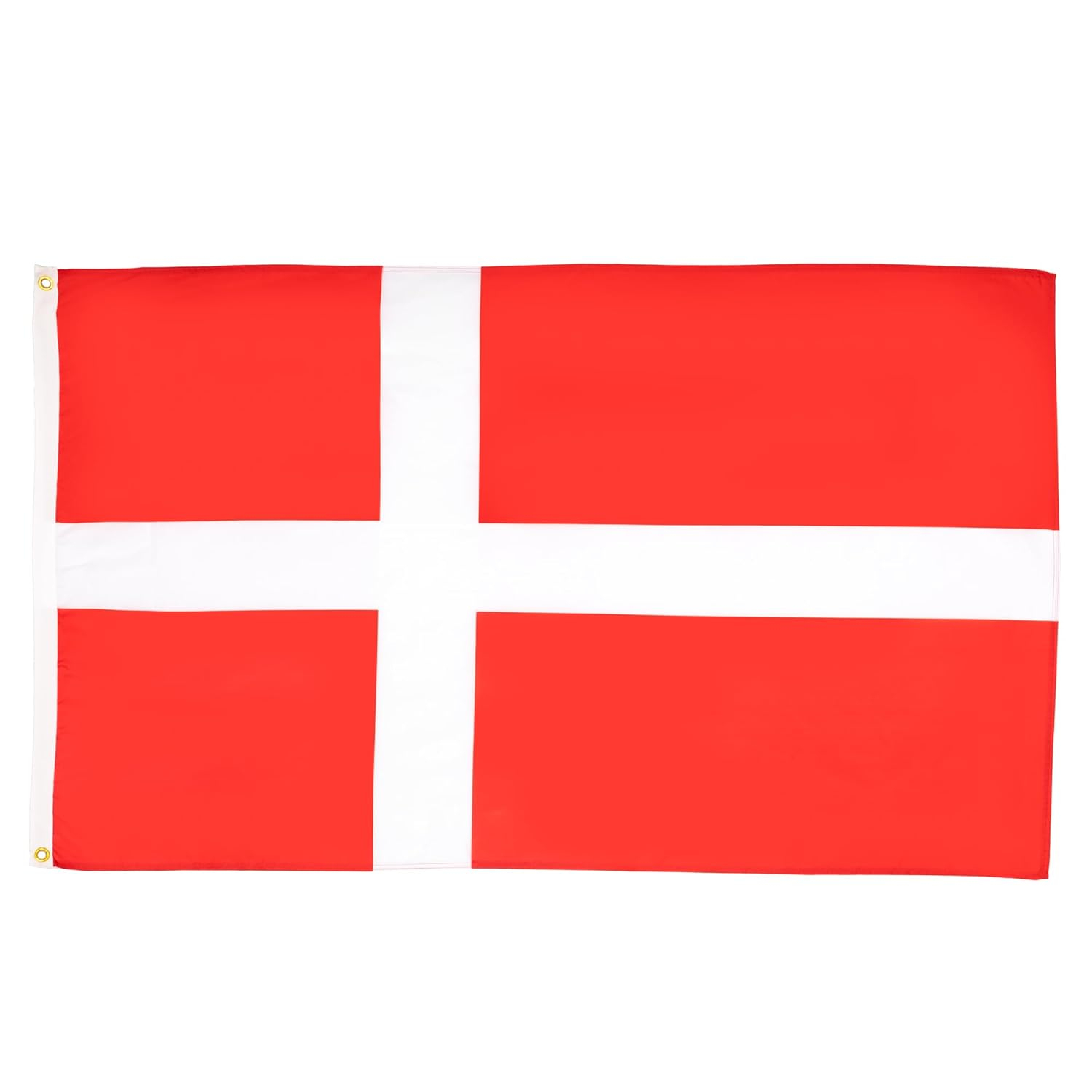 Denmark Flag 2' x 3' Red and White Polyester with Metal Grommets