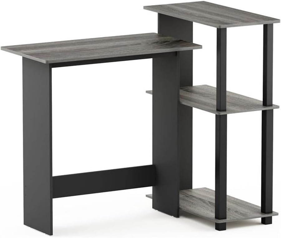 Furinno Abbott Corner Computer Desk with Bookshelf, 16086R1
