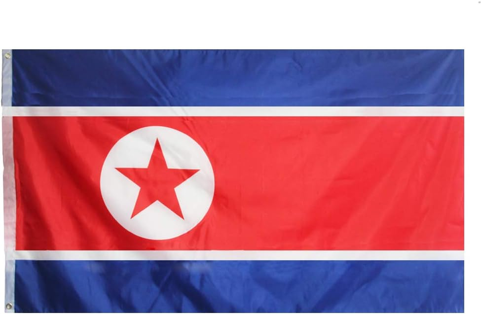 North Korea Flag 3x5 Foot Polyester with Brass Grommets