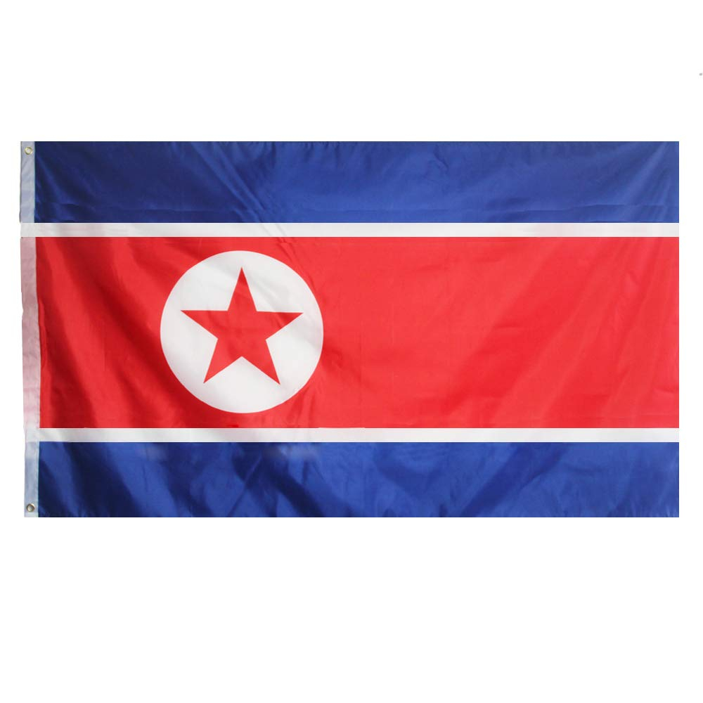 North Korea Flag 3x5 Foot Polyester with Brass Grommets