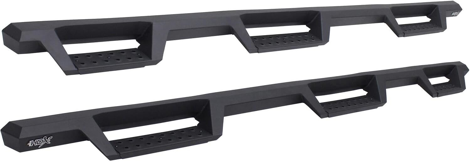Westin 56-534575 HDX Drop Wheel to Wheel Nerf Bars fits 2007-2019 Silverado Sierra 1500 2500 3500 Crew Cab 6'5" Bed & Dually 8' Bed (Exc Classic) Textured Black Pair