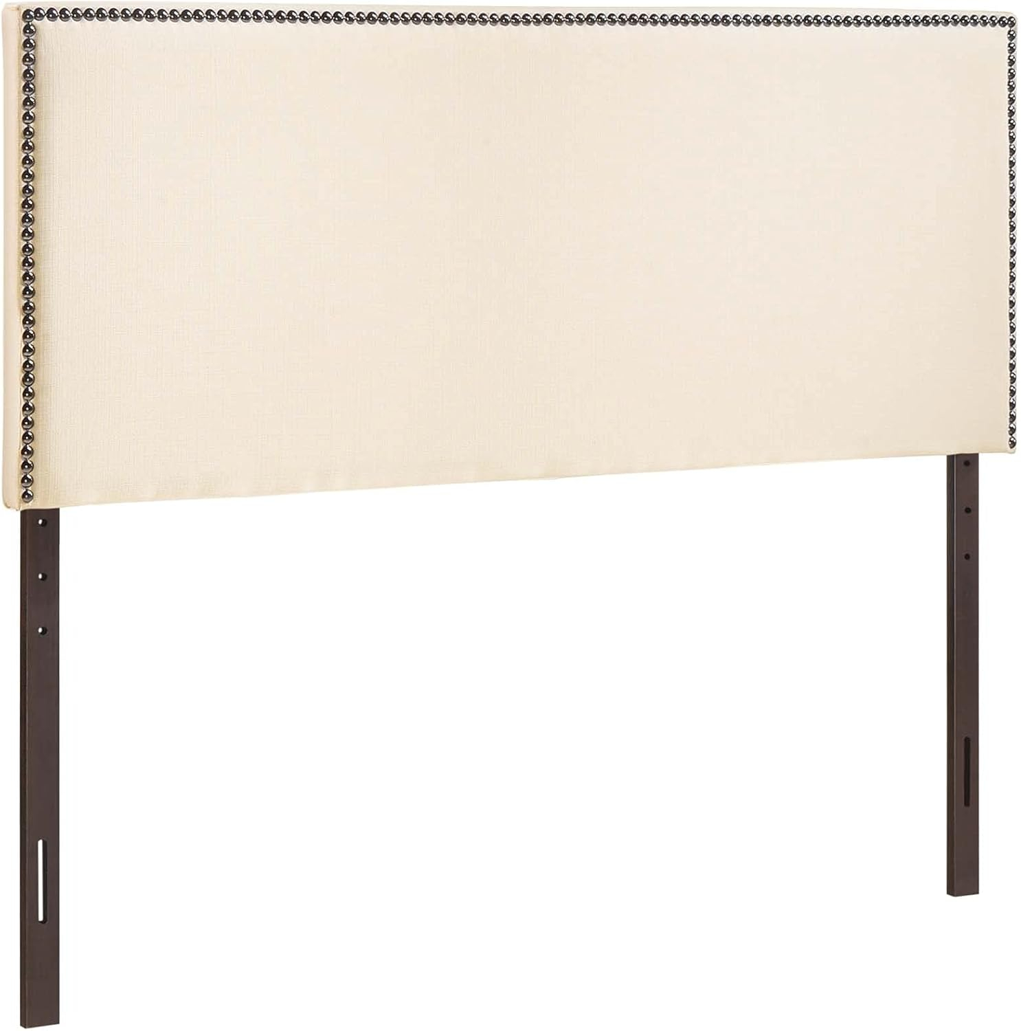Modway Region Nailhead Queen Upholstered Headboard in Ivory