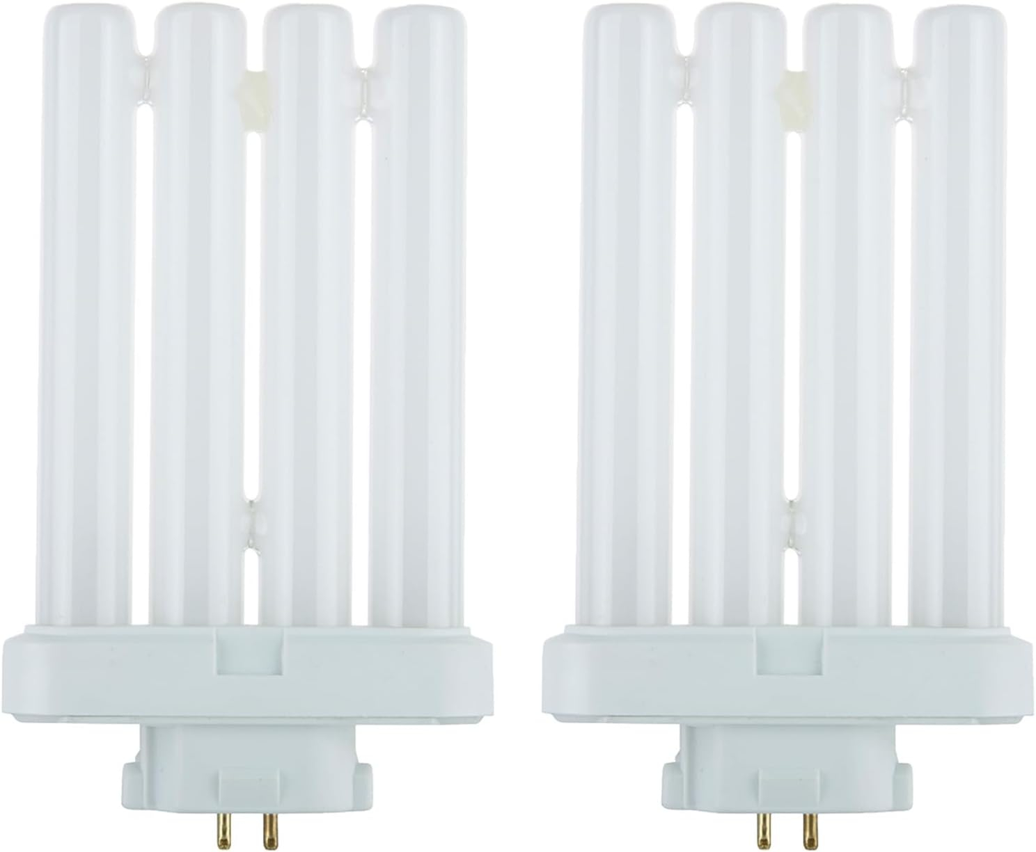 Warm White Compact Fluorescent Quad Tube Light Bulbs, 27 Watts