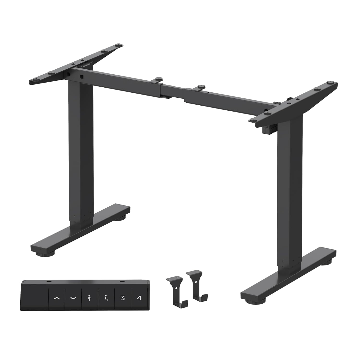 FLEXISPOT Height Adjustable Standing Desk Frame with Memory Controller, Electric Sit Stand Desk Base for Home and Office (Black Frame Only)