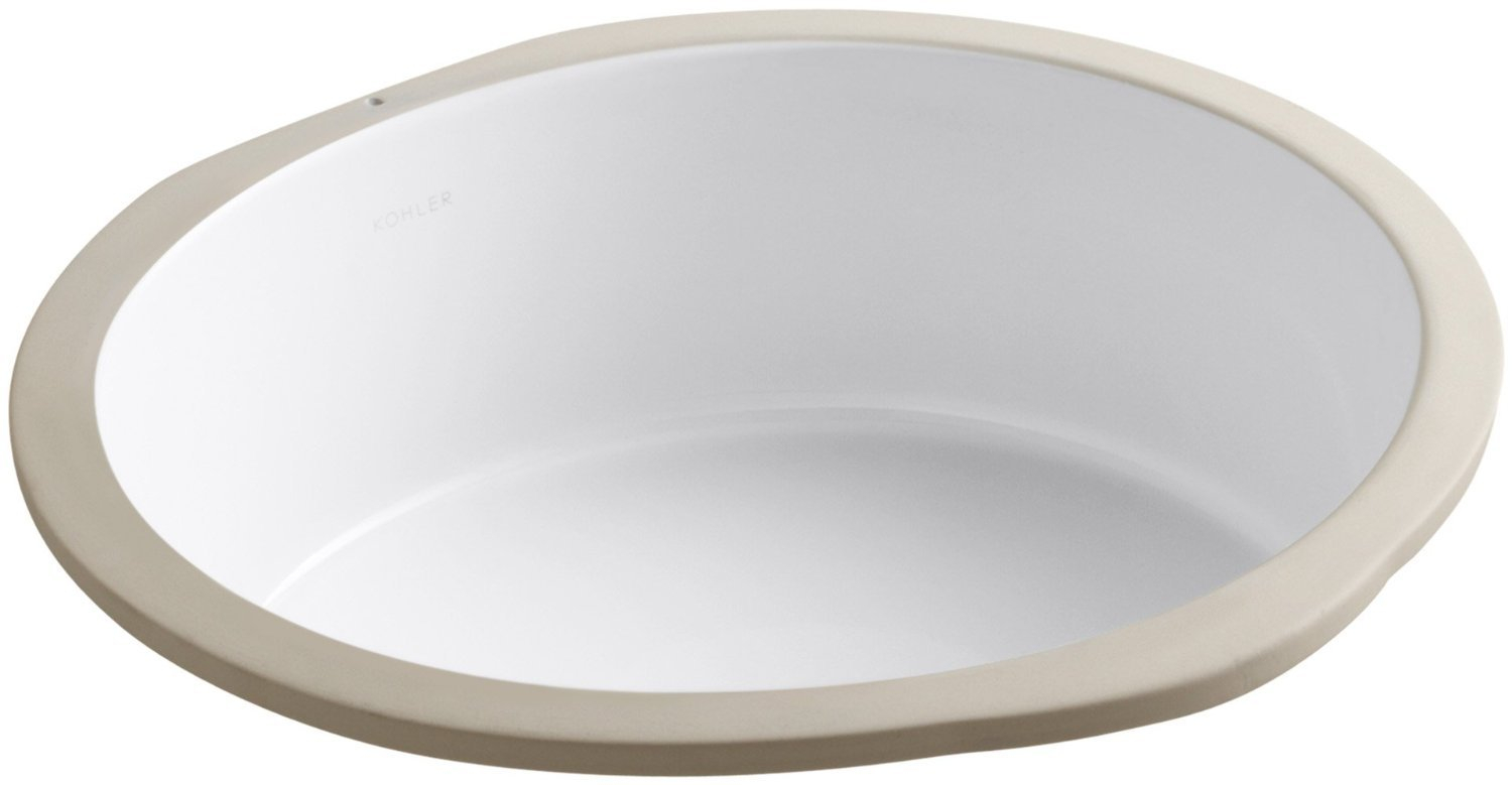 Verticyl Ceramic Vitreous China Circular Undermount Bathroom Sink with Overflow