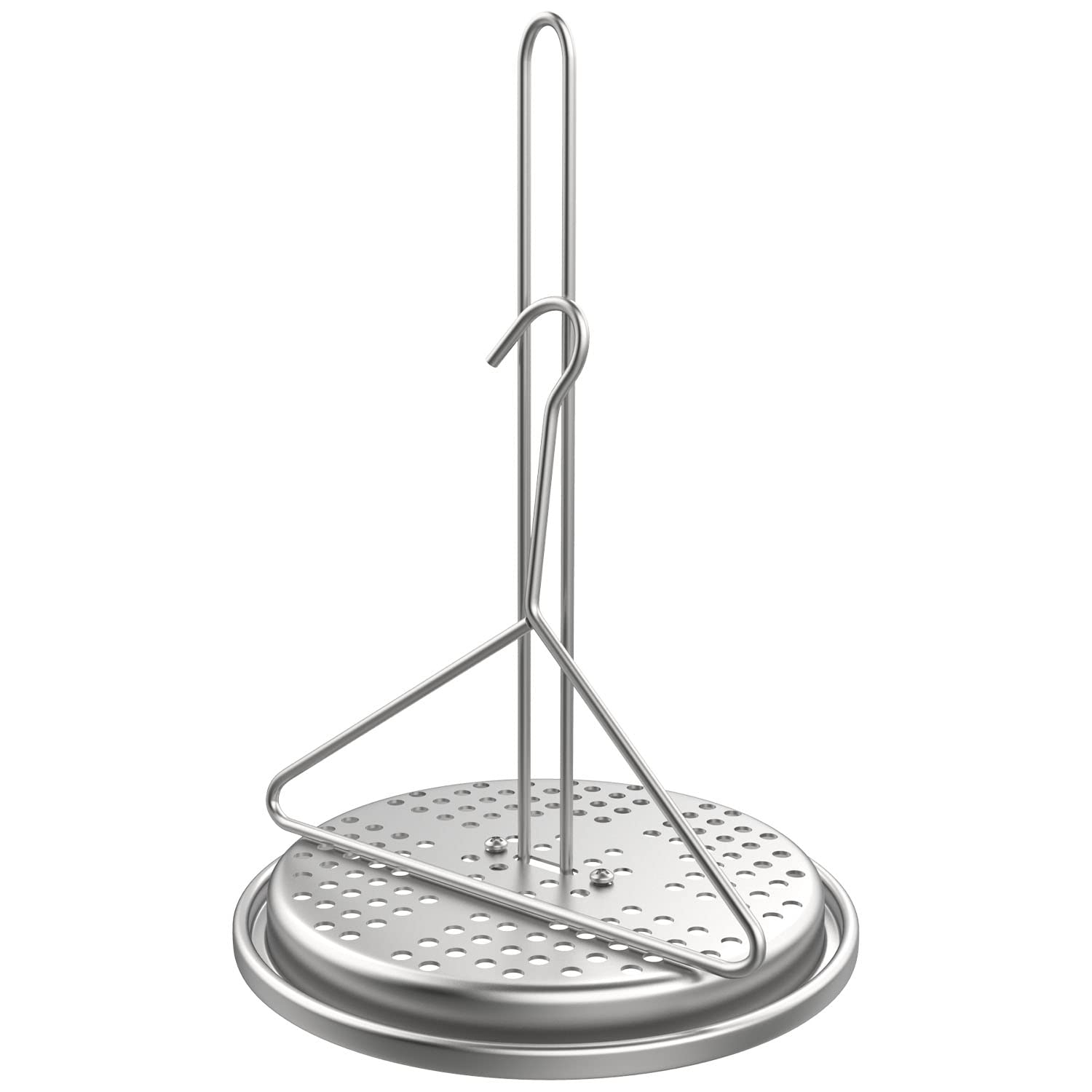 DELSbbq Turkey Fryer Stand Kit Wire Handle Lifter Hook, Perforated Turkey Fryer Hook and Stand Set Turkey Chicken Fryer Accessory Kit with for Poultry Deep Frying Pot