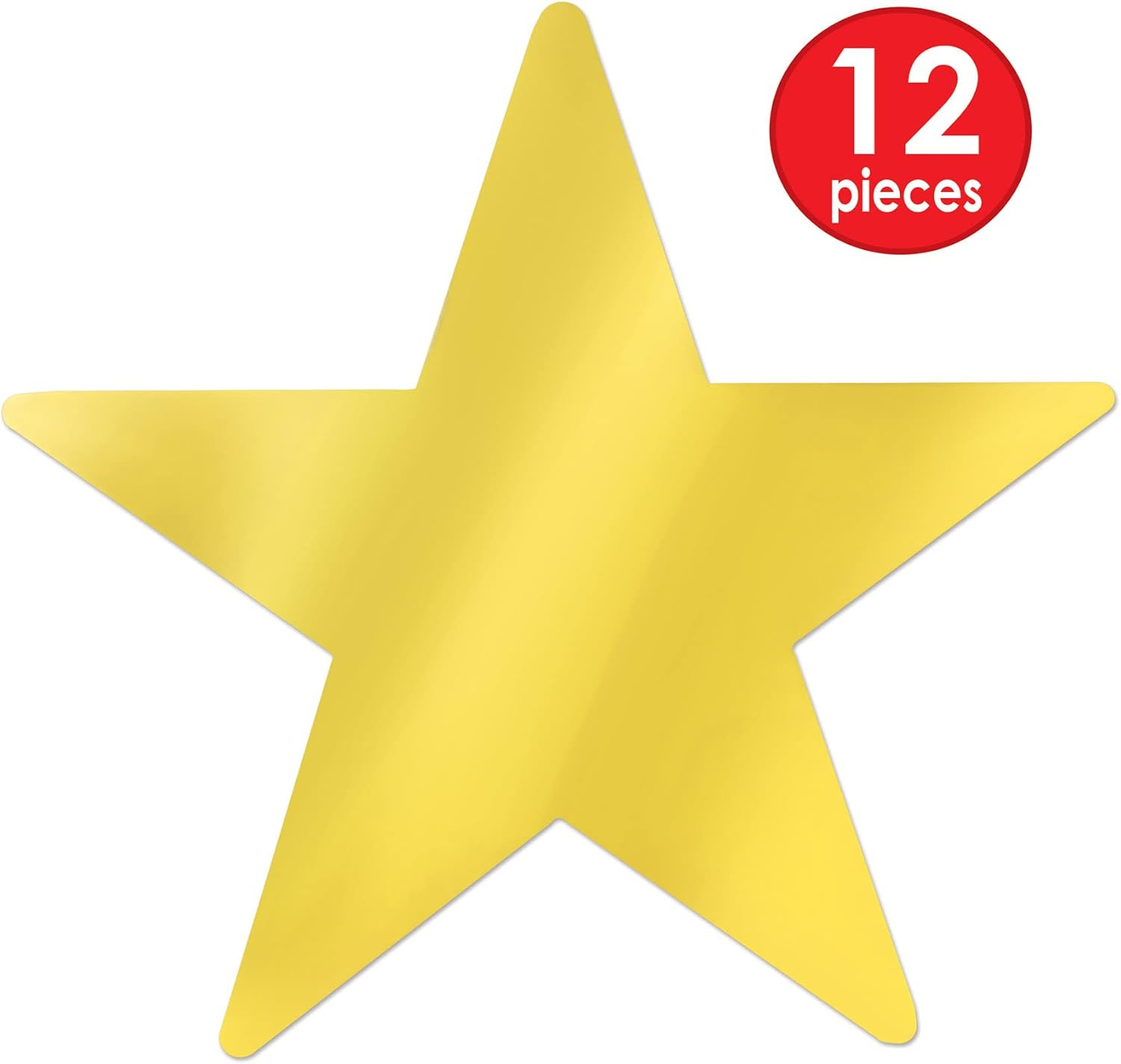 Beistle 3 3/4" Metallic Star Cutouts Gold 84/Pack (57027-GD)