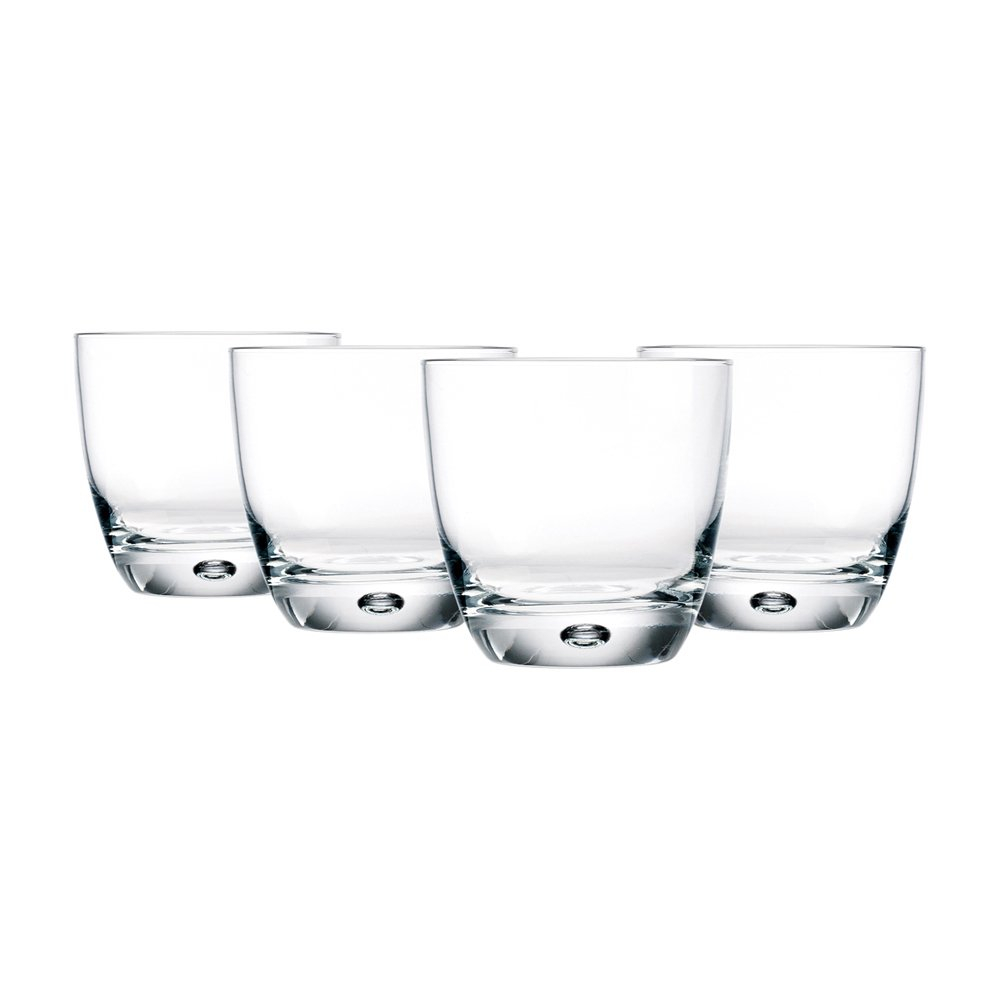 Clear Glass 10 oz Lowball Set of Four
