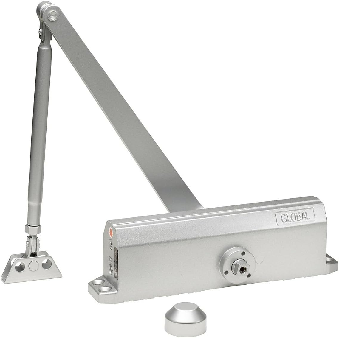Global Door Controls TC200 Series ADA Closer with Back-Check Size 4 in Aluminum