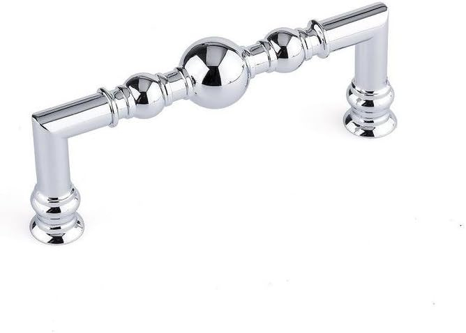 Richelieu Hardware BP878996140 Firenze Collection 3 3/4-inch (96 mm) Center-to-Center Chrome Traditional Round Cabinet and Drawer Pull Handle for Kitchen, Bathroom, and Furniture
