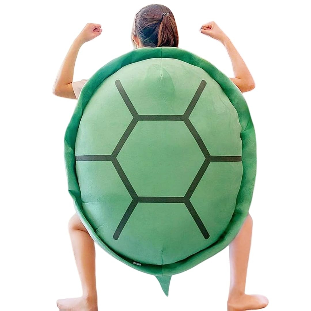 40 Inch Wearable Turtle Shell Pillows Weighted Stuffed Animal Costume Plush Toy Funny Dress Up, Gift for Kids Adults