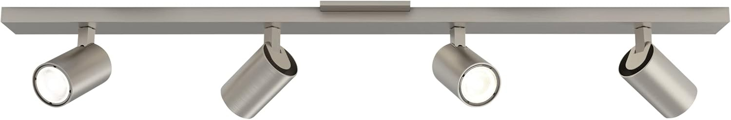Contemporary Matt Nickel 2-Light Spotlight Ceiling Fixture