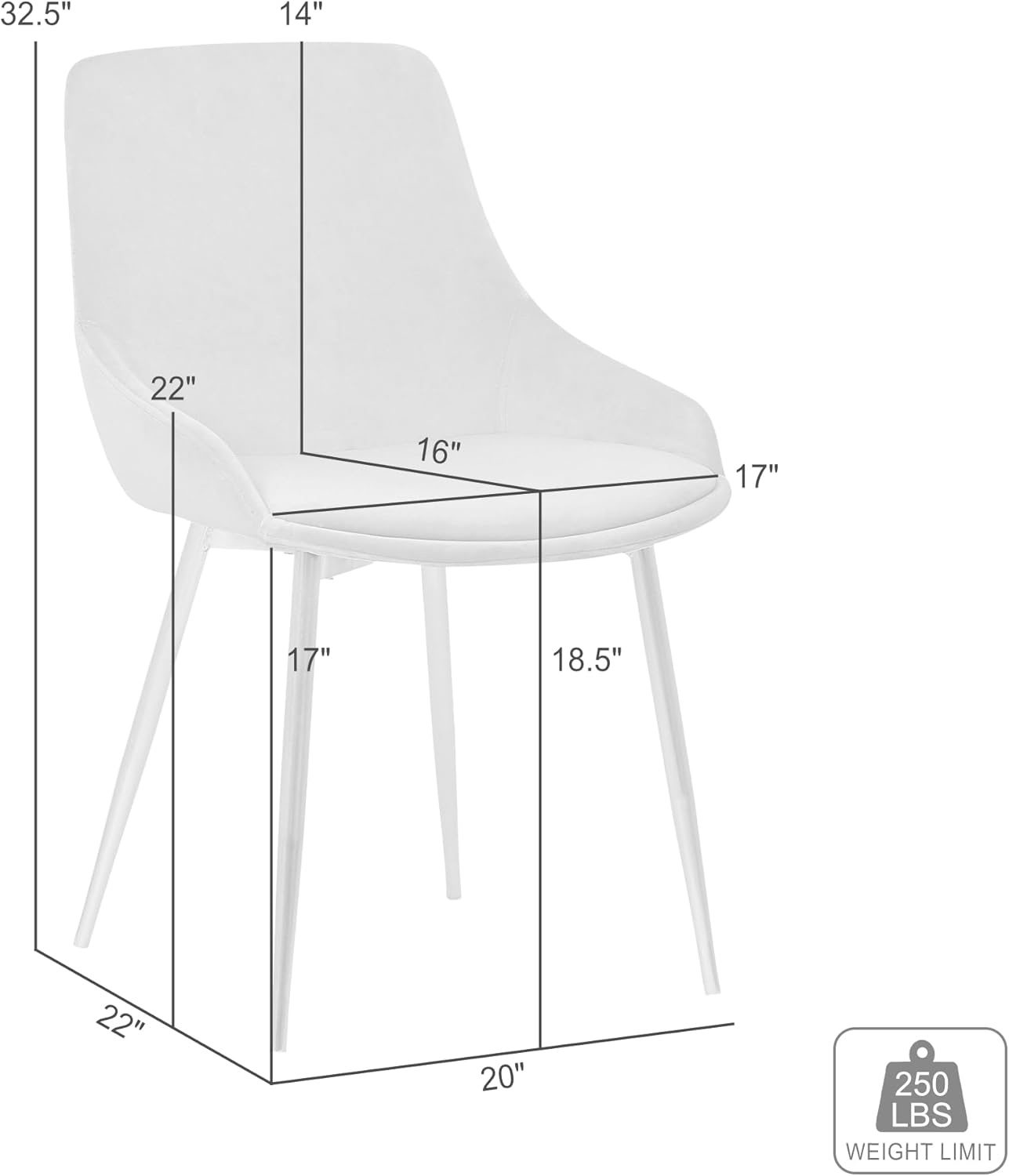 Heidi Gray Velvet Dining Accent Chair with Chrome Metal Legs
