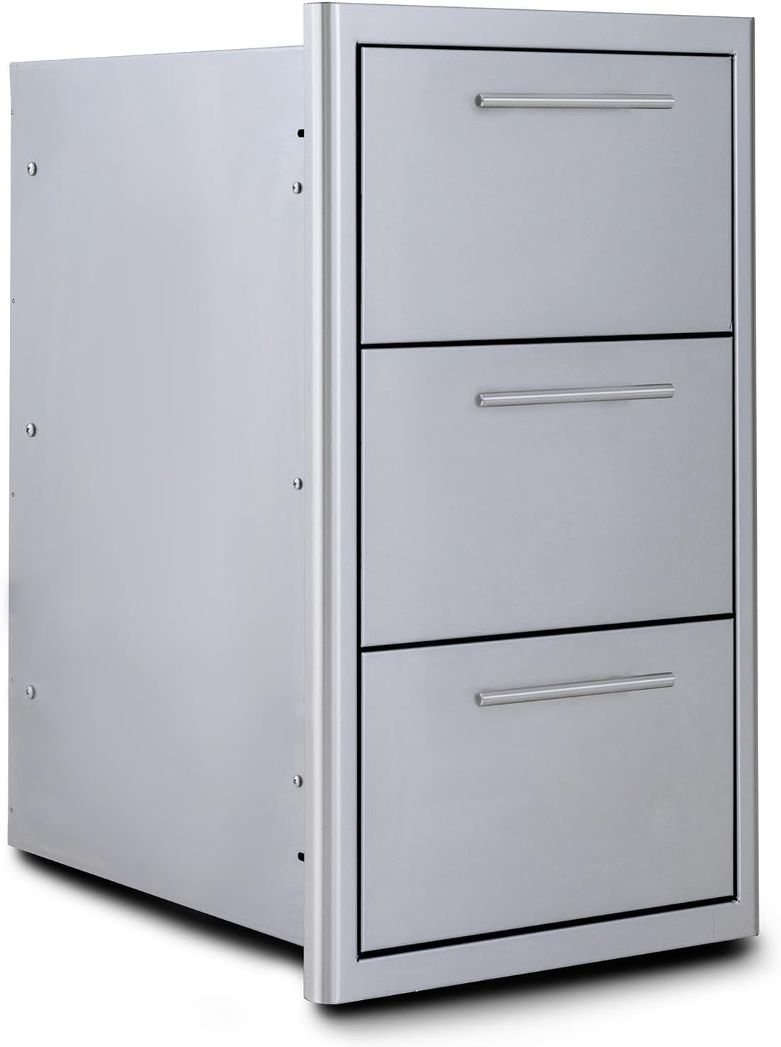Blaze 16" Stainless Steel Triple Access Drawer with Soft Close LED Lighting\