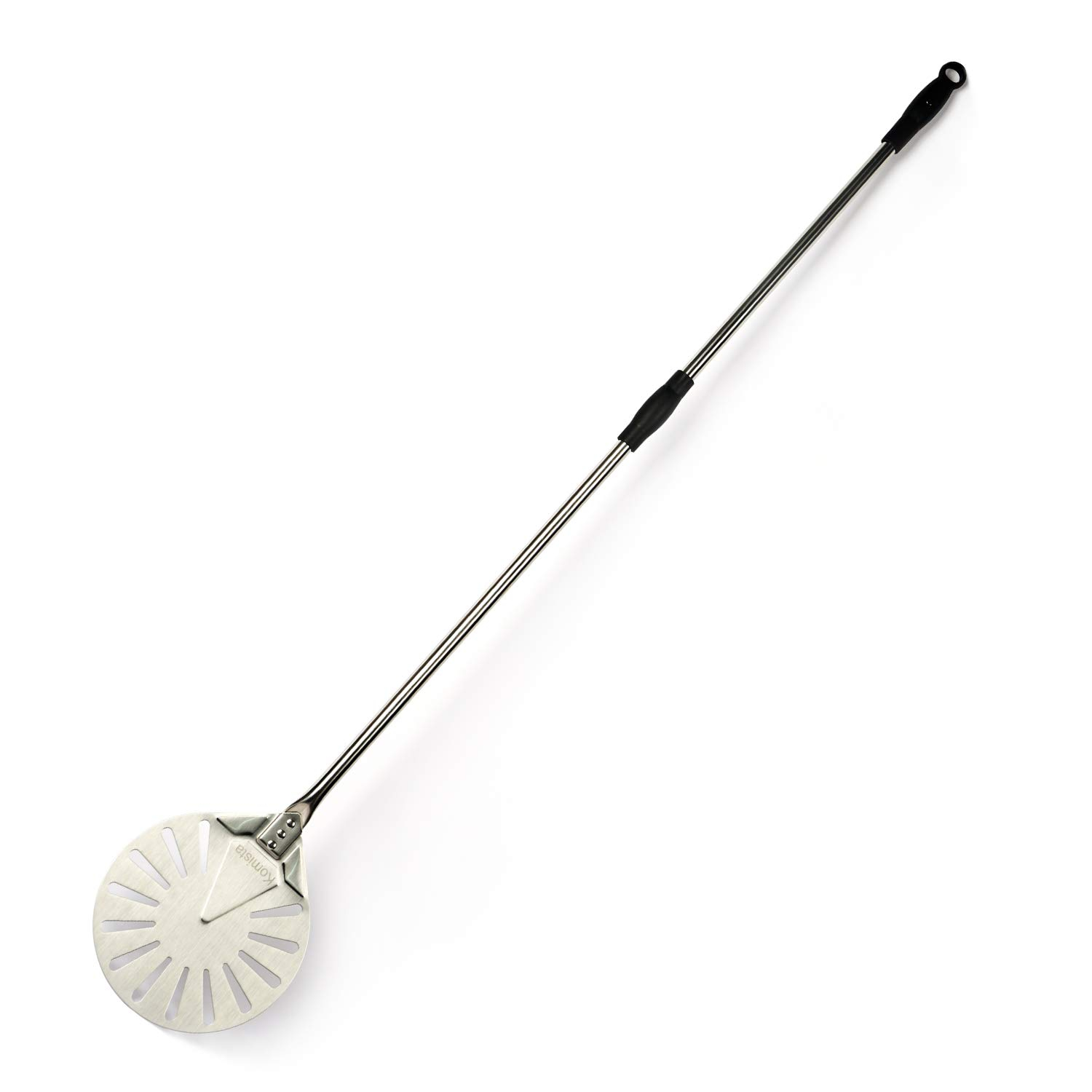 Stainless Steel Round Perforated Pizza Peel with Long Handle