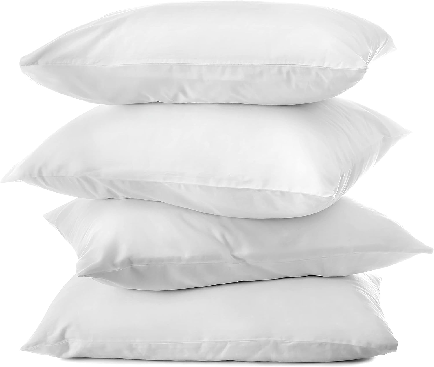 Hudson Comfort 16x16 Pillow Protectors 4 Pack - 100% Waterproof, Prevents Feathers from Popping, European Square Zippered Pillow Covers (4 Pack, 16x16 Inch)
