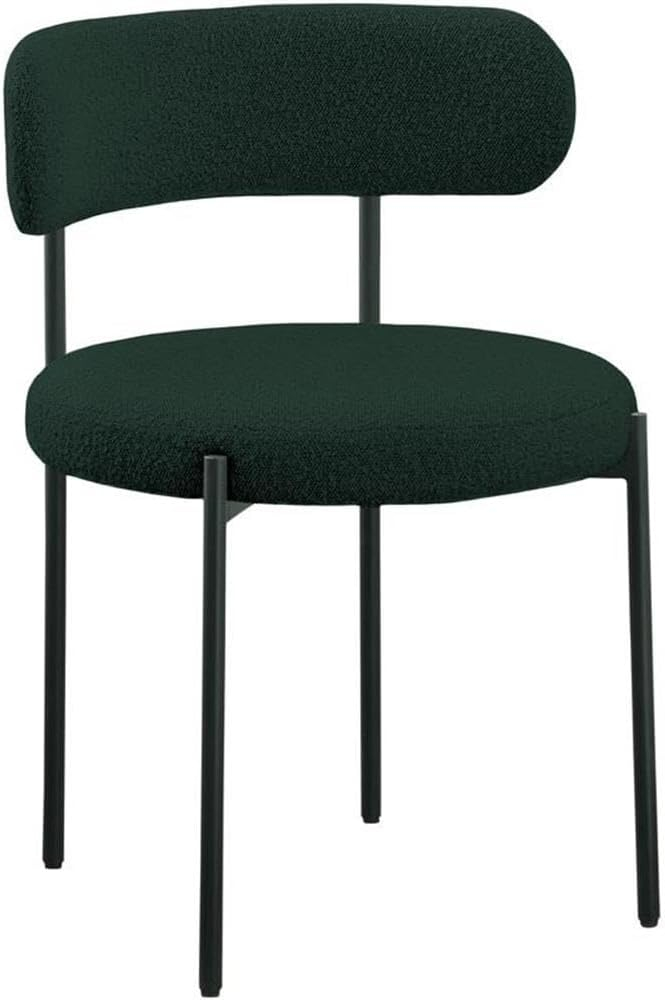 Meridian Furniture Beacon Green Boucle Fabric Dining Chair